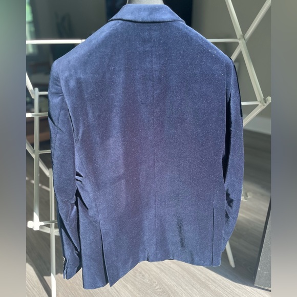Men’s Blue Velvet Blazer - Picture 4 of 4